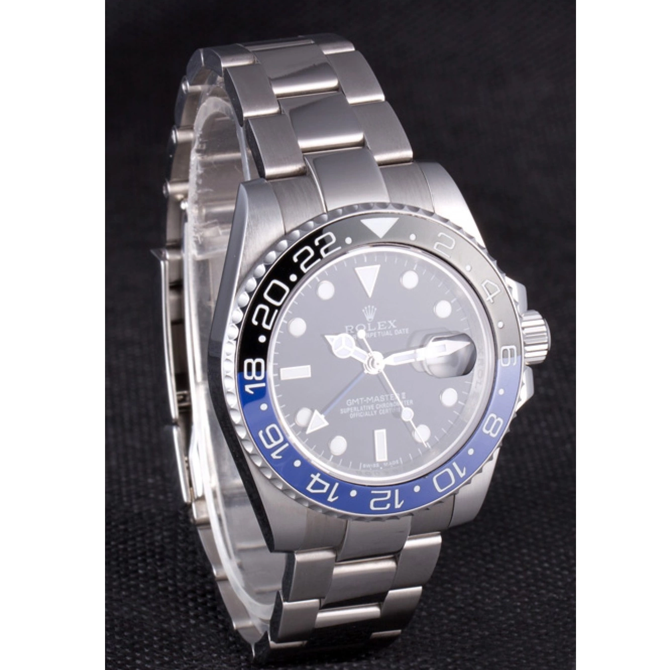 MiroTime 0807 Rolex GMT Master II Oyster Collection Brushed Stainless Steel Band 621492